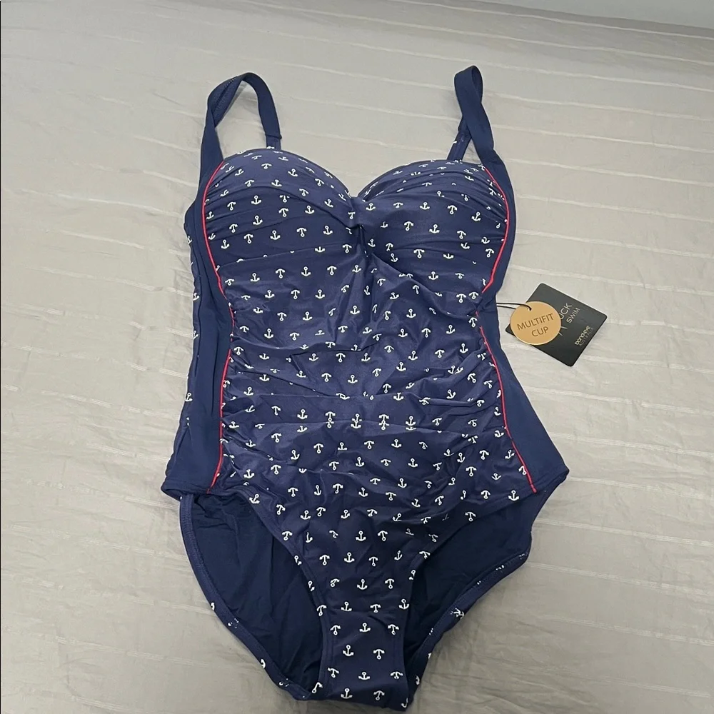 Women's Blue Anchor One Piece Swimsuit NWT - Picture 2 of 6
